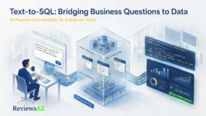 Illustration showing how text-to-SQL AI converts natural language into a SQL query