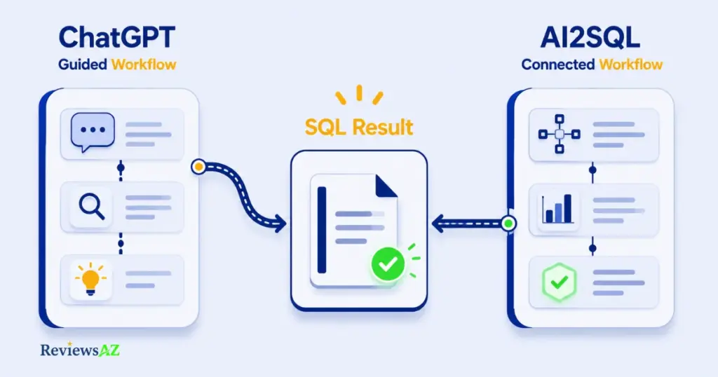 Comparing AI SQL tool workflows for beginners and developers — chat-based vs schema-connected