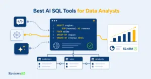 Best AI SQL Tools for Data Analysts workflow showing SQL generation, schema understanding, validation, and reporting