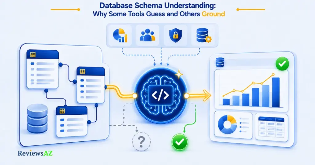 Grounded vs guessing AI SQL schema understanding illustration