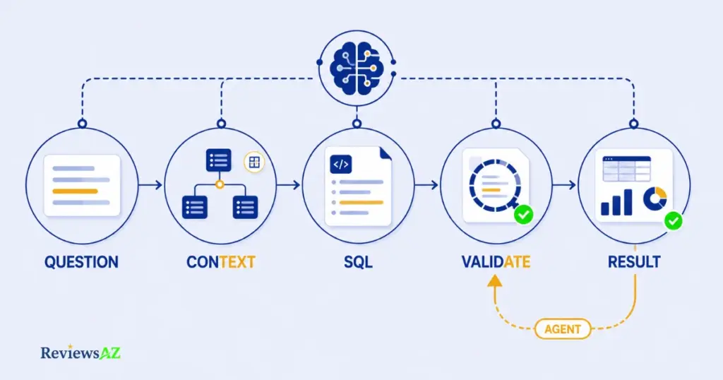 How Do AI SQL tools work, from natural language question to schema, validation, and execution