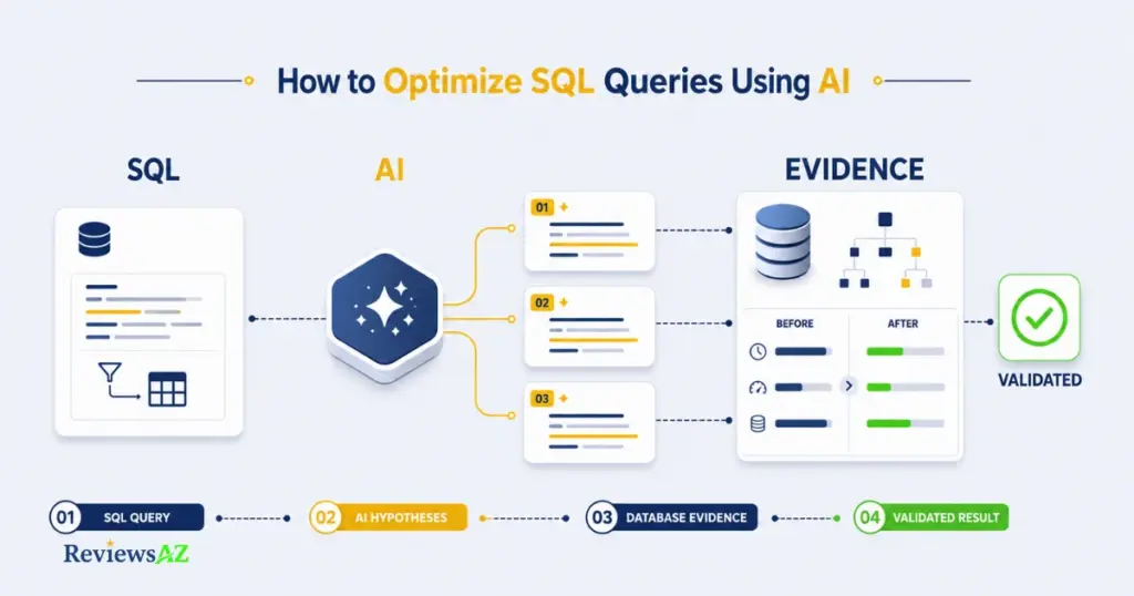 Alt Text: How to Optimize SQL Queries Using AI with AI hypotheses, database evidence, and query validation