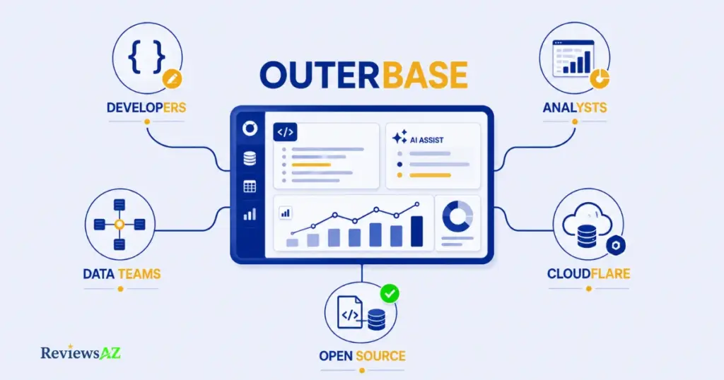 Outerbase workflow fit for developers, data analysts, data teams, open-source users, and Cloudflare teams