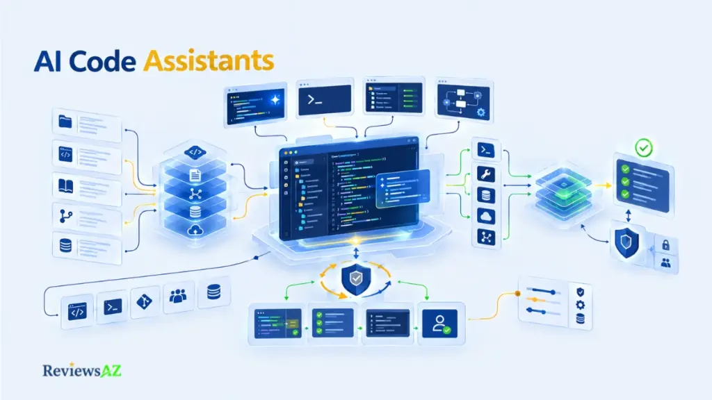 AI Code Assistants workflow showing code context, tools, execution, and verification.
