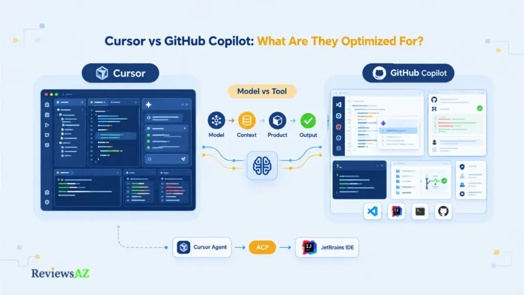 What Cursor and GitHub Copilot are actually optimized for in AI-assisted coding workflows.