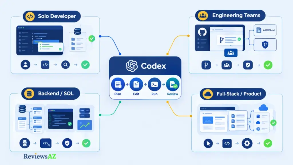 Who should use OpenAI Codex for agentic coding across different development workflows.